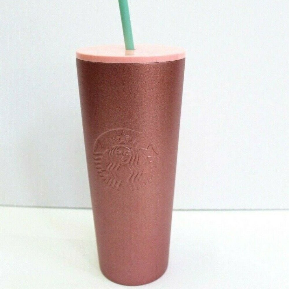 Starbucks Glitter Rose Gold Sparkle Siren Stainless Steel Tumbler